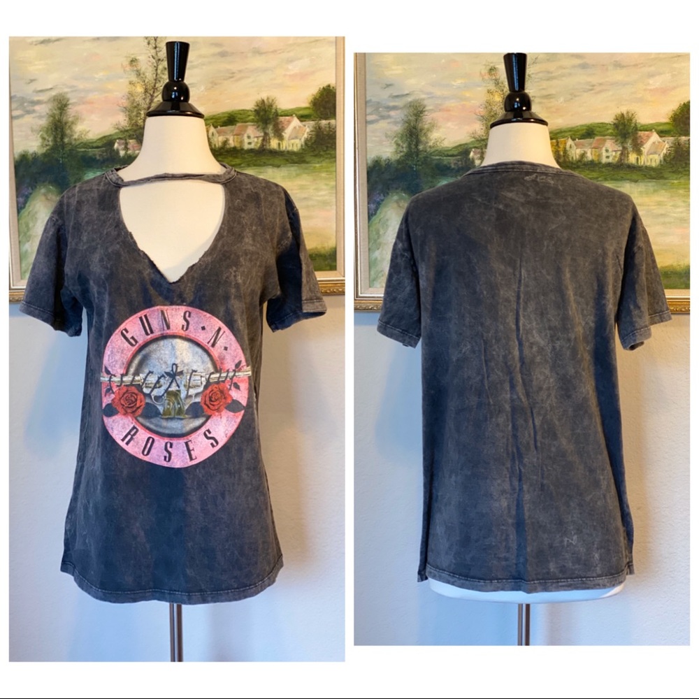 Guns N’ Roses Distressed Black Tee Shirt